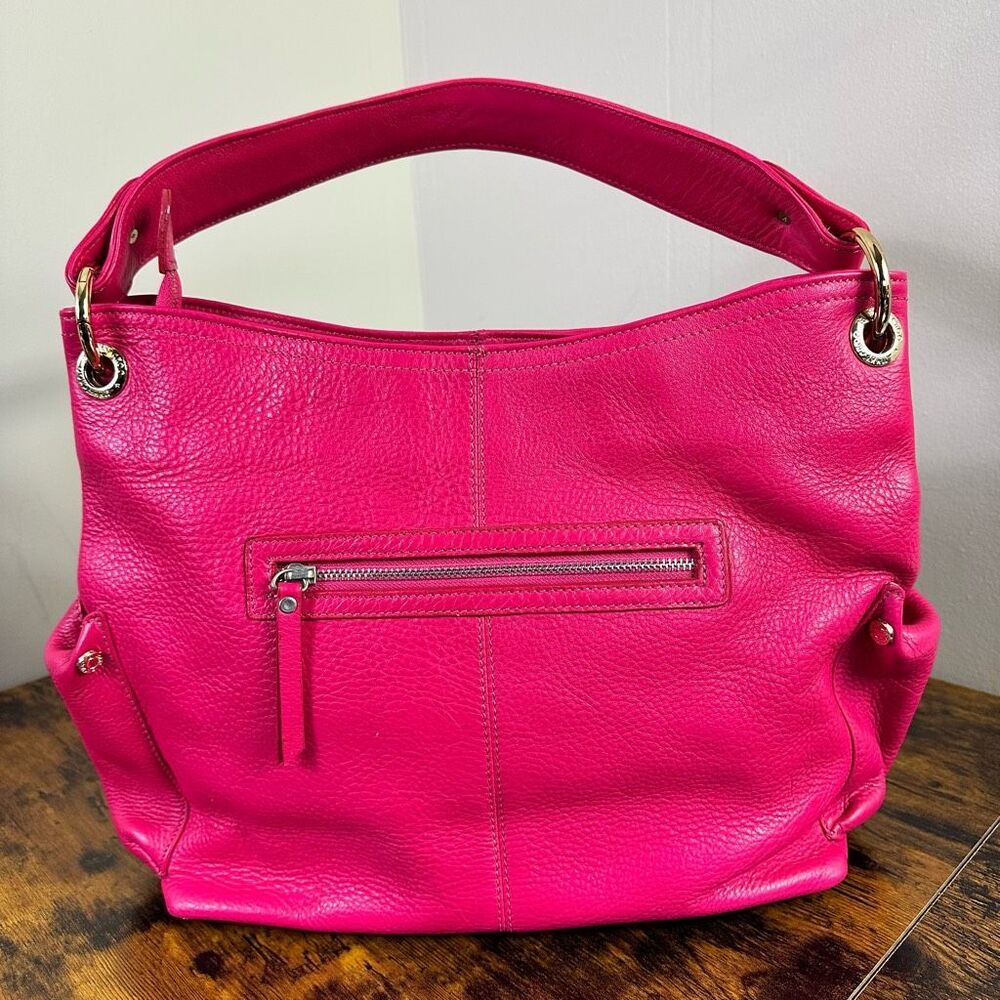 Jimmy Choo Hot Pink Leather Shoulder Bag - Picture 2 of 16